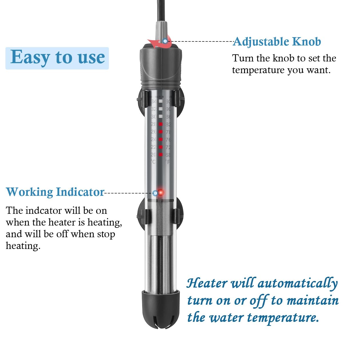 Adjustable Aquarium Heater (50W)