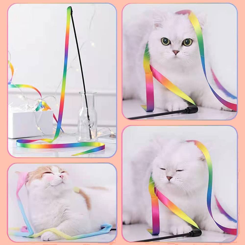 Interactive Cat Rainbow Wand Toys - 2 Packs