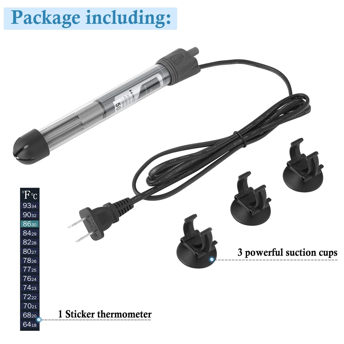 Adjustable Aquarium Heater (50W)