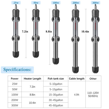 Adjustable Aquarium Heater (50W)