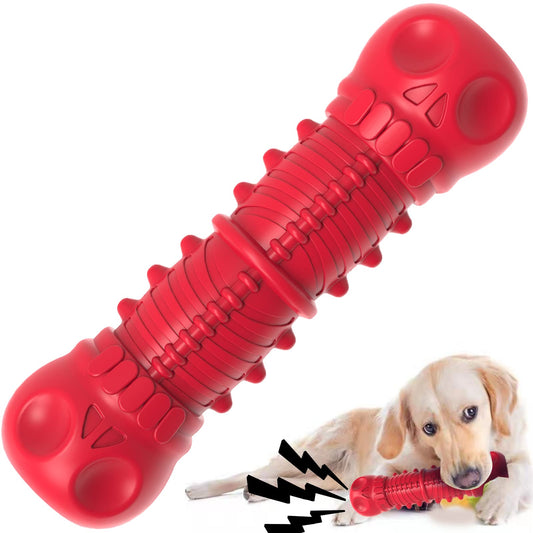 Dog Squeaky Toys for Aggressive Chewers,(A Red, for Larege Dogs)