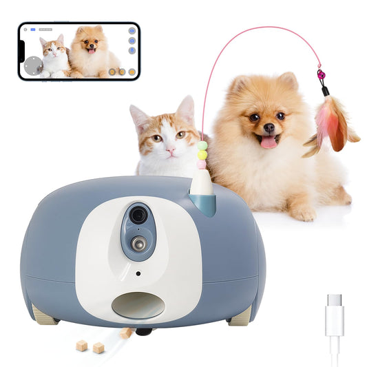 Pet Camera Treat Dispenser, Cat Dog Camera