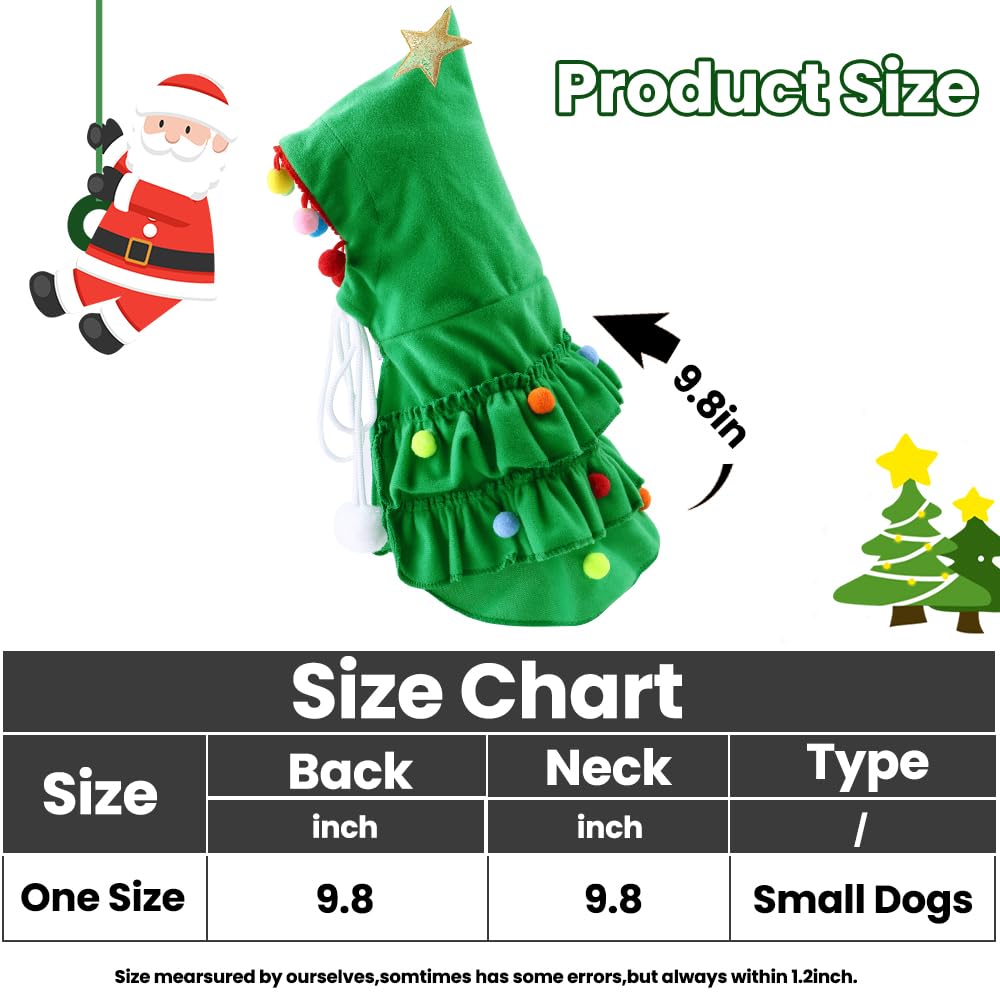 Cat Christmas Outfit Green Pet Cloak