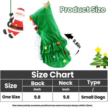 Cat Christmas Outfit Green Pet Cloak