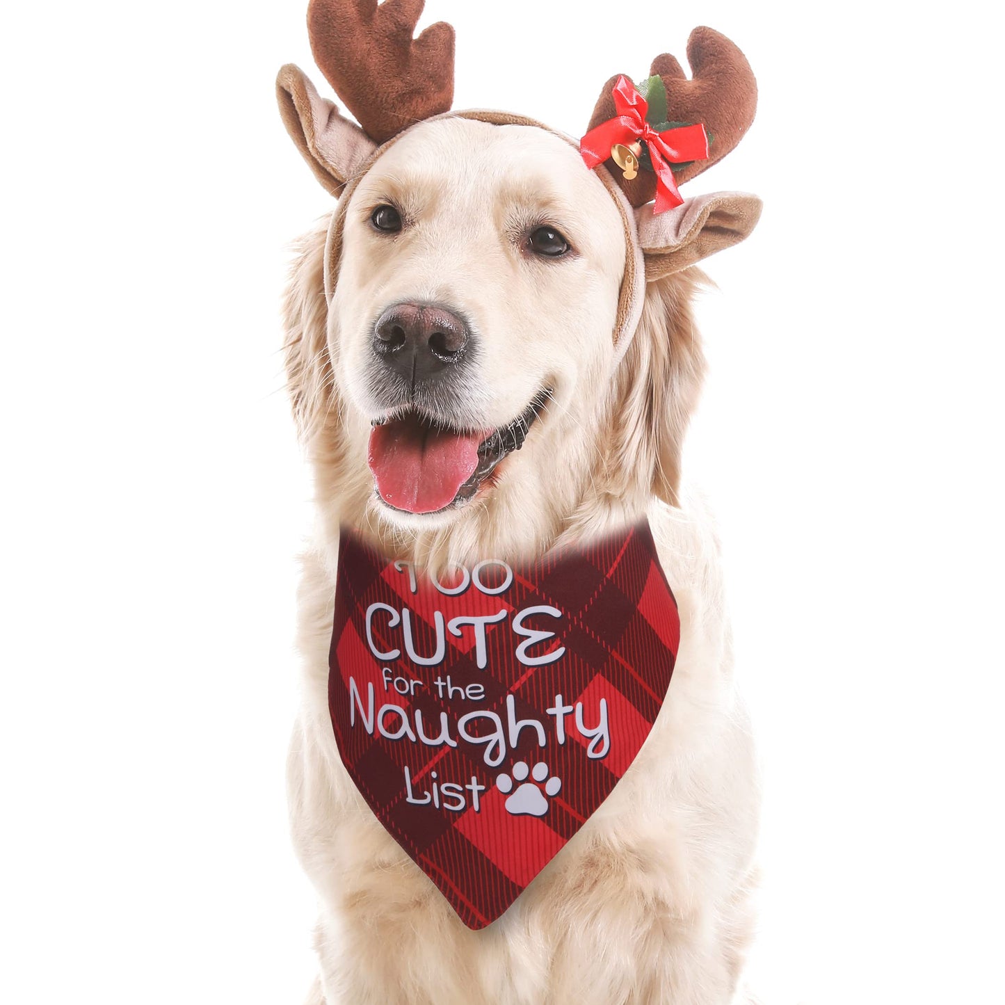 Earus Christmas Dog Bandanas Funnfor Medium Large Dogs