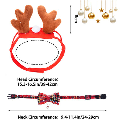 Cat Christmas Costume Reindeer Headband