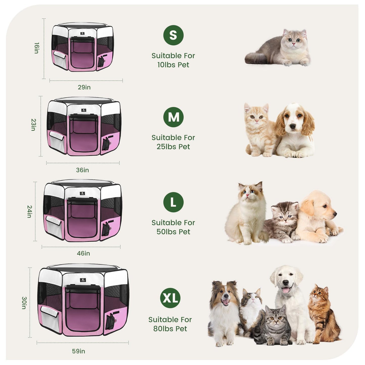 Playpen Portable Pet Play Pens for Puppies