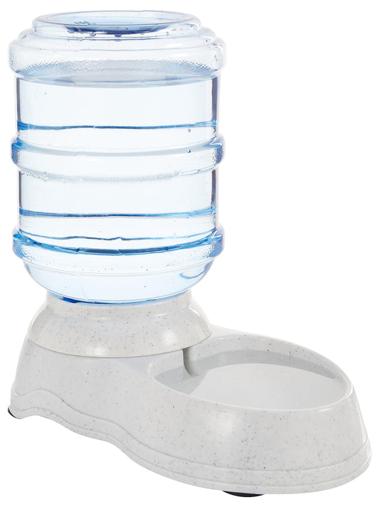 Dispensador de agua Gravity Pet para gatos y perros, capacidad de 1 galón, color gris