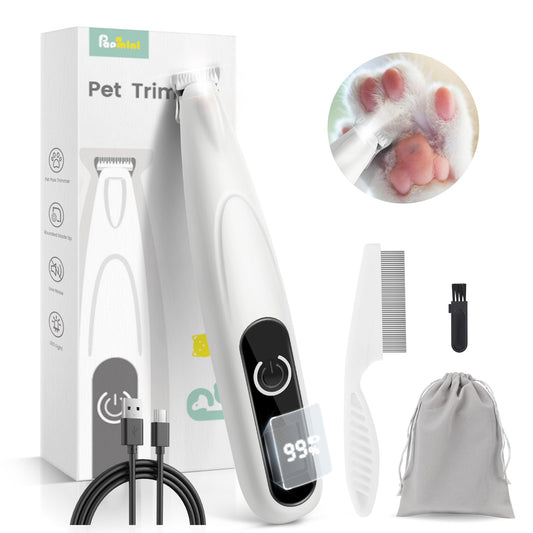 Dog Grooming Kit with LED Display,35dB Ultra-Low Noise Dog Clippers for Grooming