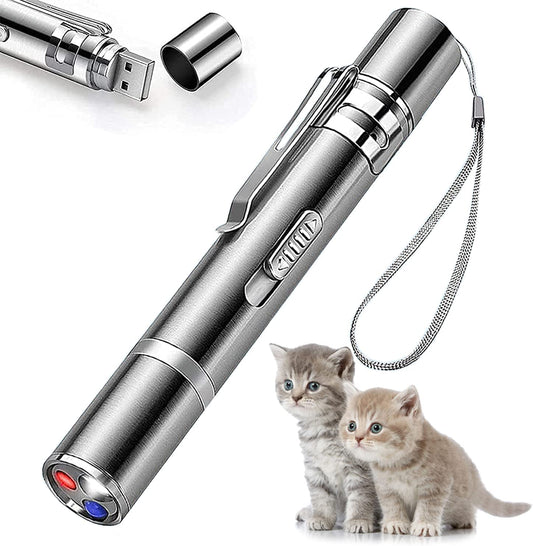 Cat Laser Toys Pointer for Indoor, Cat Mouse Toys Wand Red Light Pet Interactive Toys to Keep Cat Busy