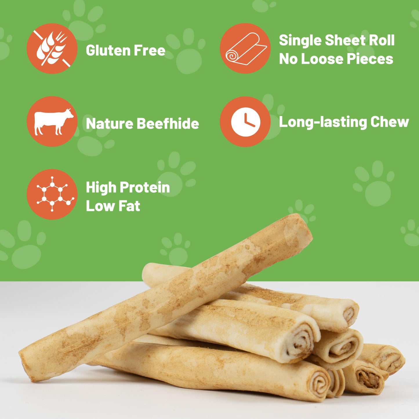 Dog Rawhide Rolls Twist Sticks 6.5 Inch Dog Chew Treats Chicken Flavor 18 Count for Puppy and Small Dogs