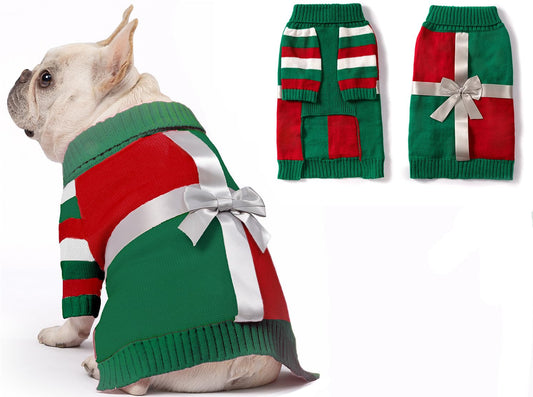 Dog Christmas Sweater for Medium Size Dog (M, Xmas)