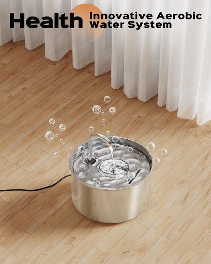 Water Fountain Stainless Steel: Pet Water Fountains Indoor Metal Automatic Cat/Dog