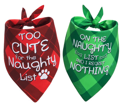 Earus Christmas Dog Bandanas Funnfor Medium Large Dogs