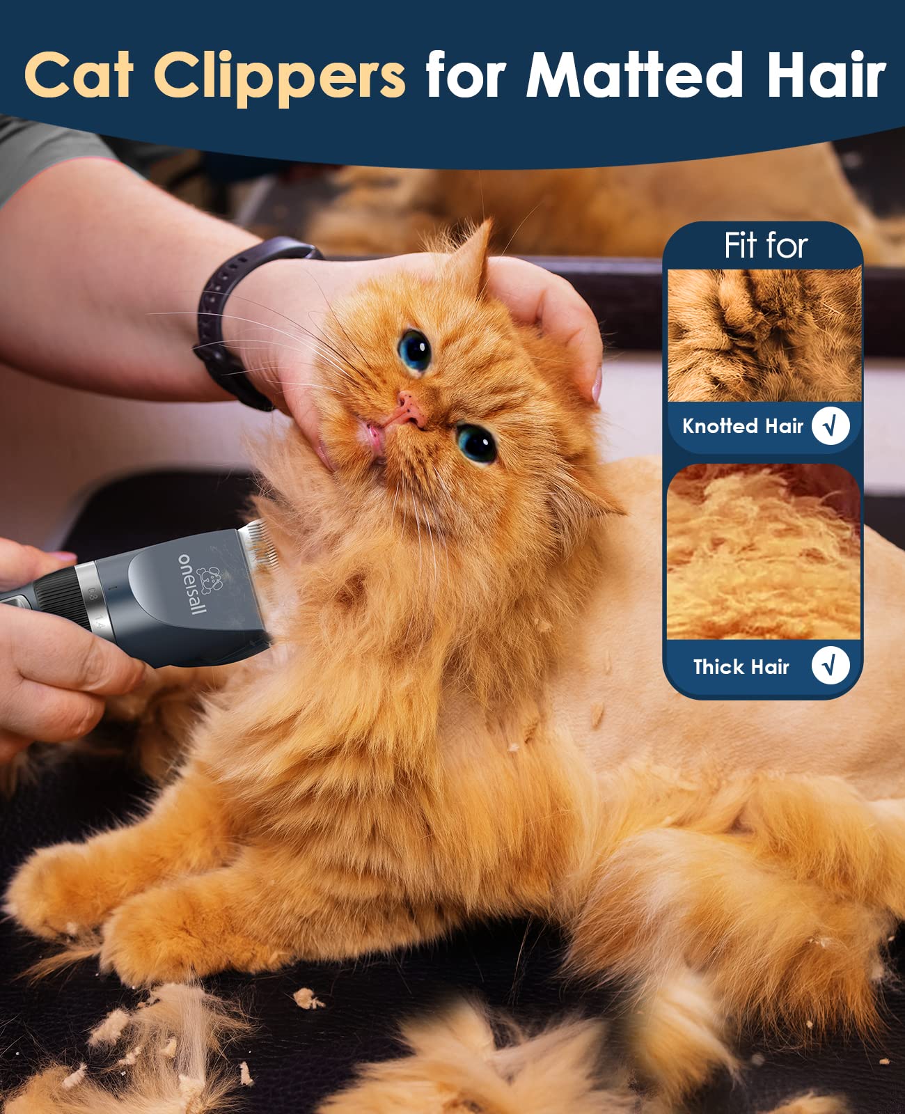 Cat Clippers for Matted Hair (Blue)