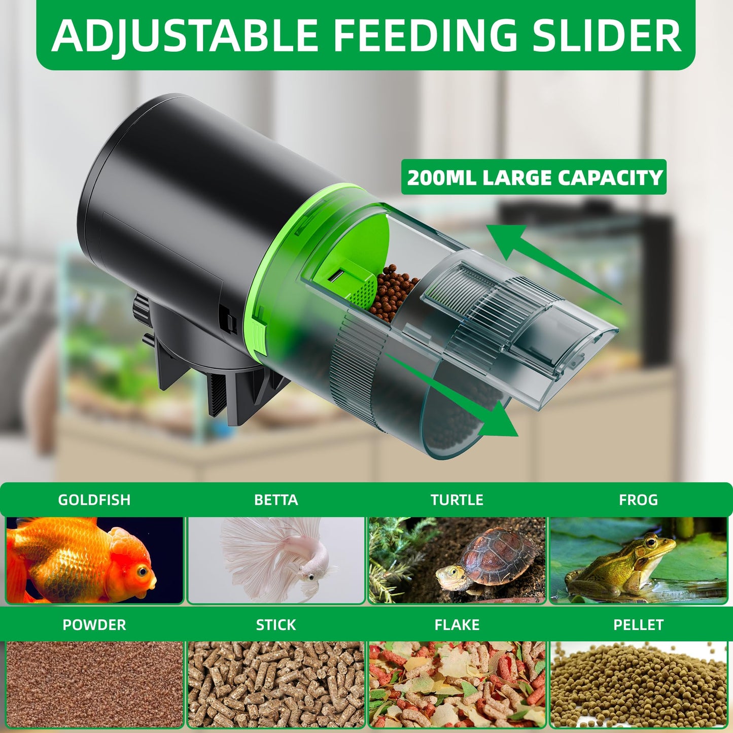 Automatic Fish Feeder for Aquarium: Auto Fish Food Dispenser with Timer