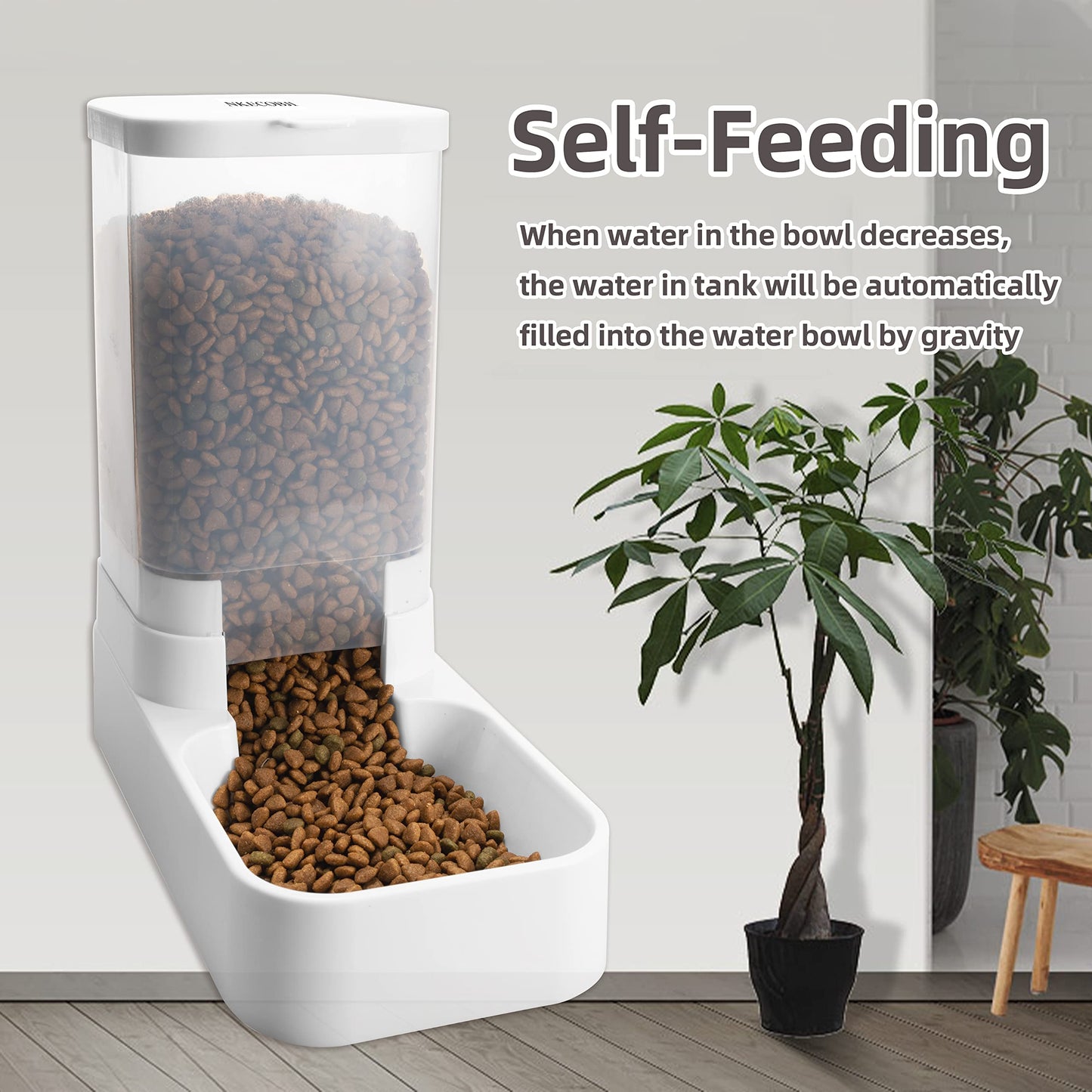 Gravity Pet Feeder and Water Dispenser Set (3.8L)