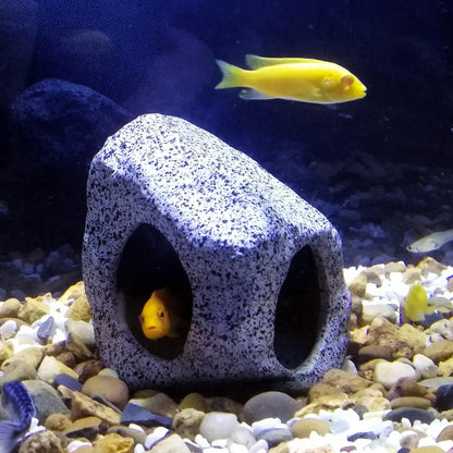 Aquarium Hideaway Rock Cave for Aquatic Pets to Breed