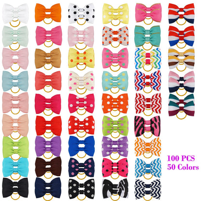 100PCS Cute Pet Grooming Accessories  50 Pairs