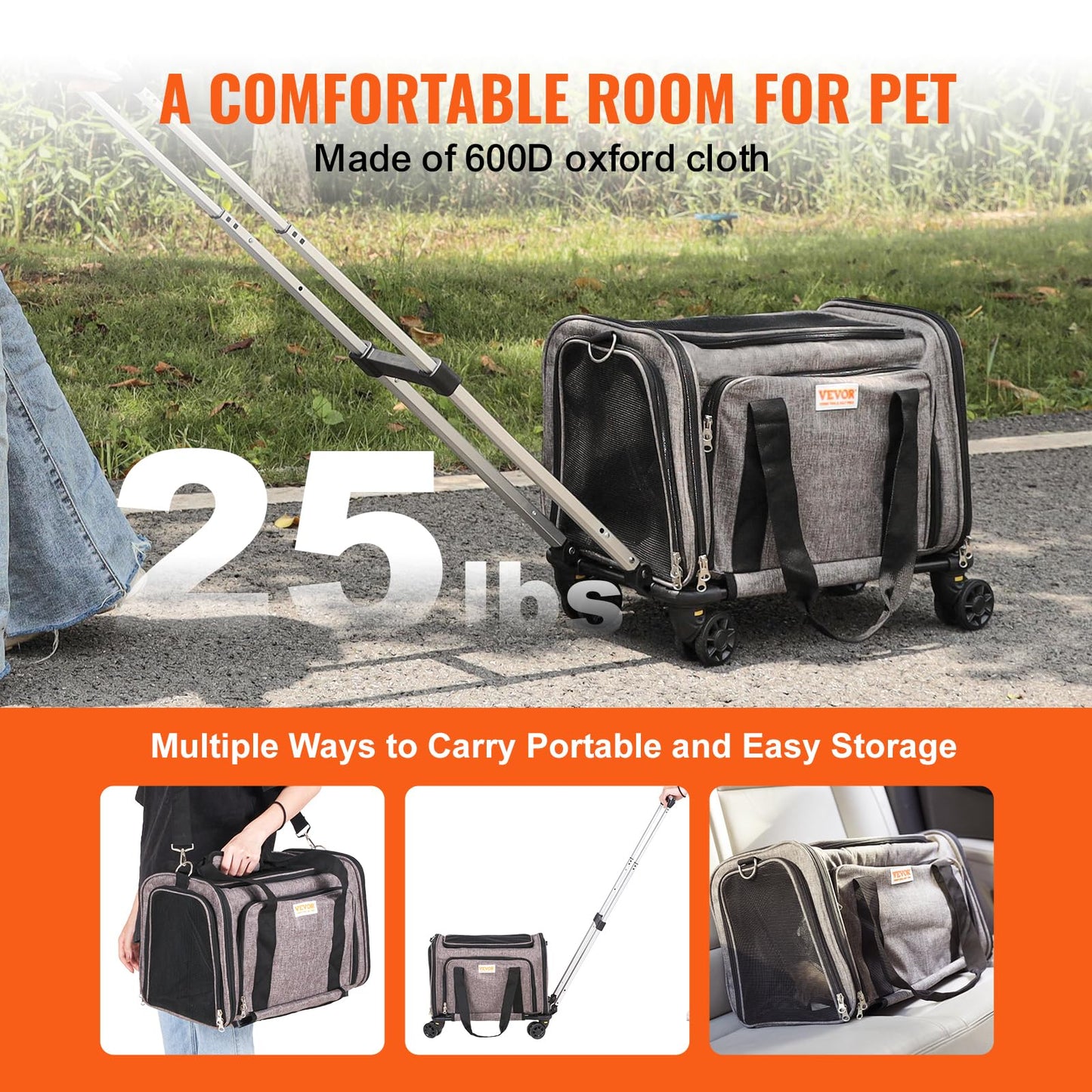 Airline Approved Pet Carrier with Wheels