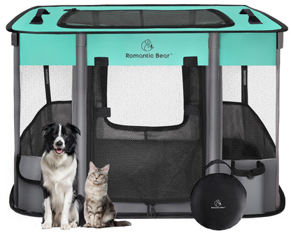 Parque para perros, parque para mascotas, plegable con estuche de transporte (M)