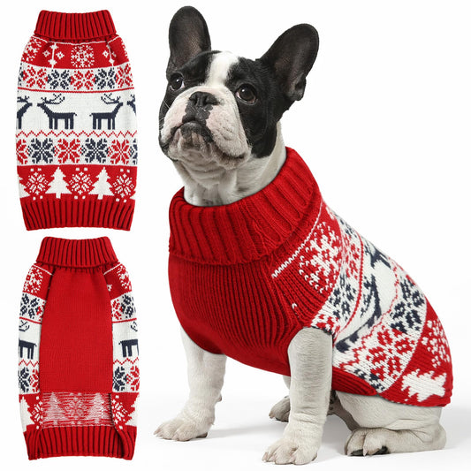 Christmas Dog Sweaters for Small Large Dogs