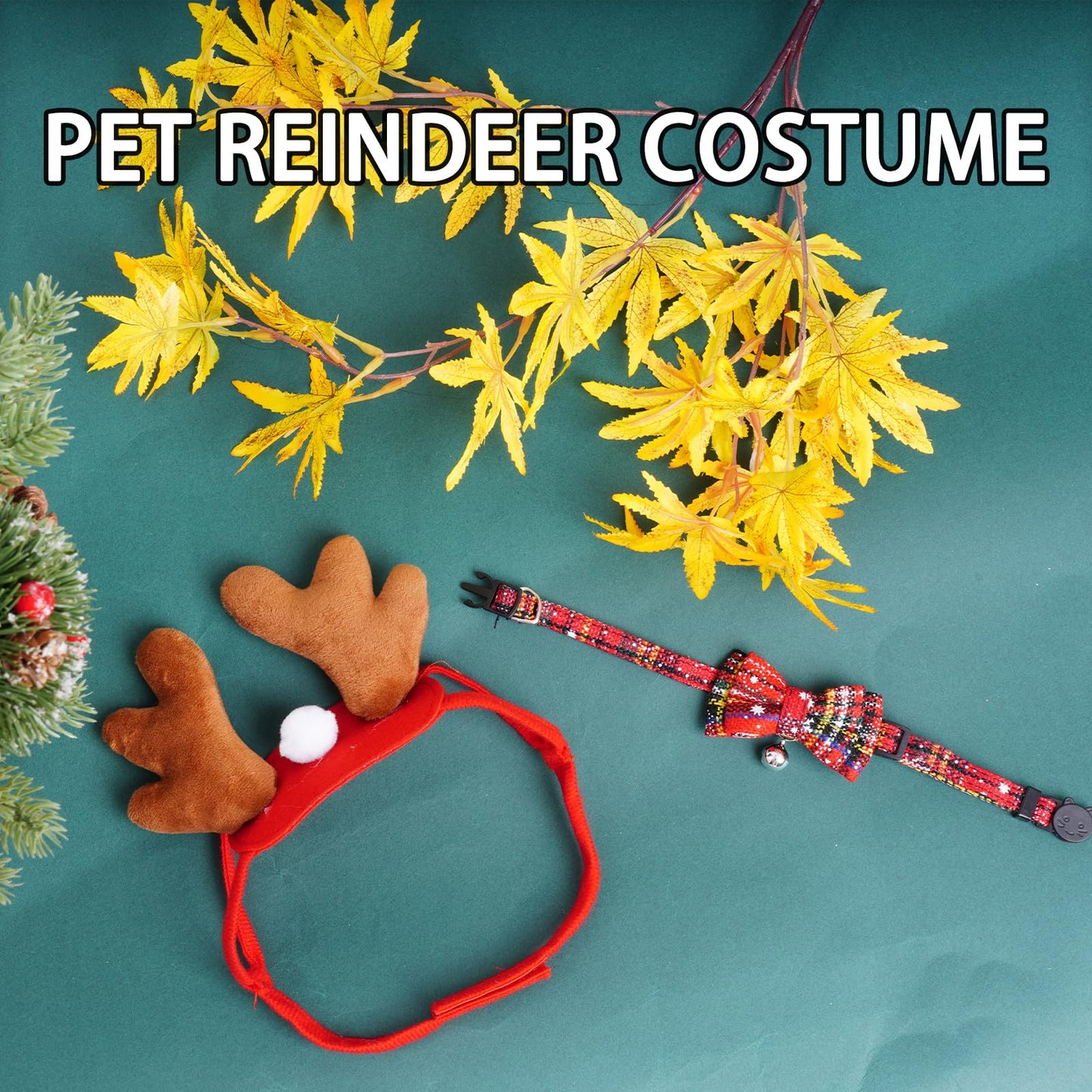 Cat Christmas Costume Reindeer Headband