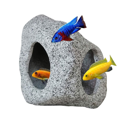 Aquarium Hideaway Rock Cave for Aquatic Pets to Breed