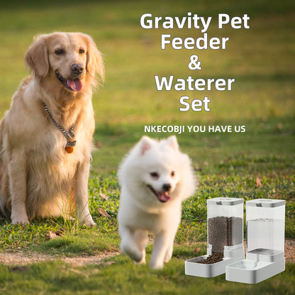 Gravity Pet Feeder and Water Dispenser Set (3.8L)